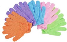 Exfoliating Gloves 10PCS Bath 5 Pairs, 5 Pair Pack of 1 , Orange