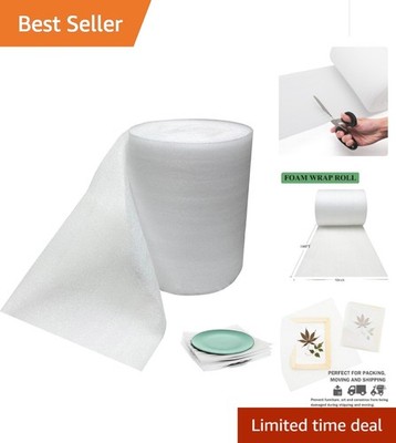 Versatile 10inx100ft Foam Wrap Roll - Lightweight Alternative for Fragile Items