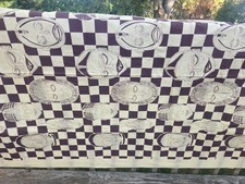 B)  Kente Cloth ? Ghana 396"x 52"  Hand Woven  Beautiful Cotton 