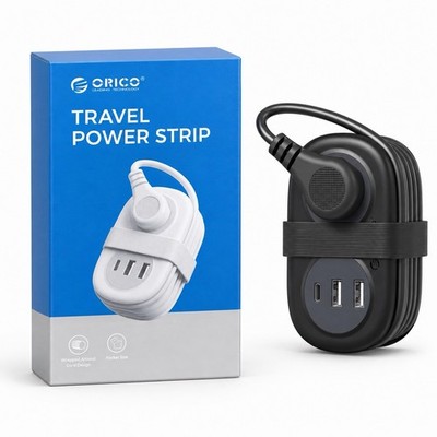 ORICO Travel Power Strip Colorful and Compact Extension Cord 4 Gang Type C Power