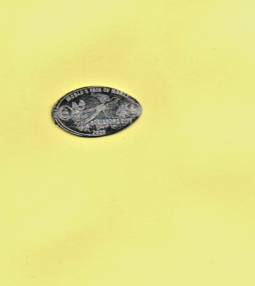 Scissortail Bird Worlds Fair Money Oklahoma Elongated Pressed Smashed Coin Dime