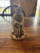 Holland Mold Ceramic Nativity Christmas Decor 1976 Cream Blue