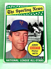 Jerry Koosman 1969 Topps sporting news rookie Baseball card. rookie card picture
