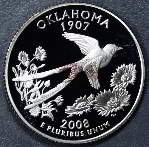 2008-S 50 State Quarters Oklahoma Proof — photo from the most recent tracked eBay sale