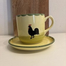 Becher Hahn und Henne Jumbo Kaffeebecher Tasse 300 ml Untertasse, Top Erhalten