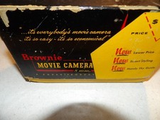 Kodak Brownie Movie Camera 1/2.7 Lens 8mm 78 Tanish with Bookel Vintage Used