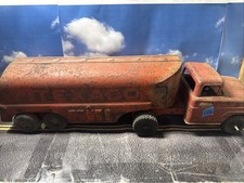Vintage Buddy L Texaco Tanker Truck Pressed Steel 24 Long.