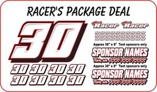 Race Car Numbers Package Dirt Late Model Modified Street Stock Imca