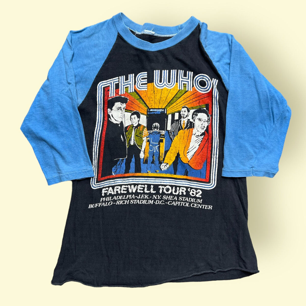The Who Vintage T Shirt 1982 Farewell Tour Mens Small 1980s The Who Vintage T Shirt 1982 Farewell Tour Mens Small 1980s