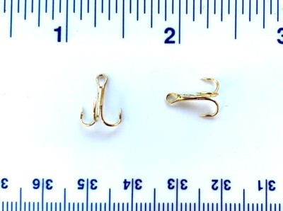 50 GT Super Strong 3X Gold Treble Hooks size 14