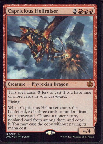 Capricious Hellraiser (Foil) Phyrexia: All Will Be One - Magic MTG Pack Fresh