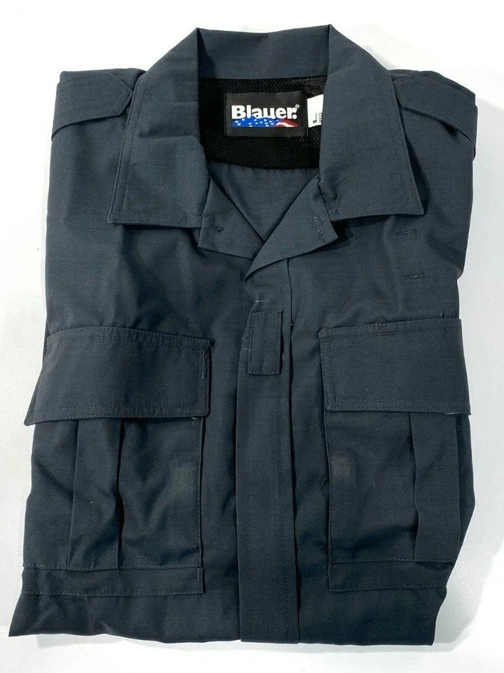 NUEVA CAMISA AZUL PARA HOMBRE 8740 MANGA CORTA BDU TÁCTICA CREMALLERA GRIS OSCURO GRANDE REGULAR Foto 3 de 3