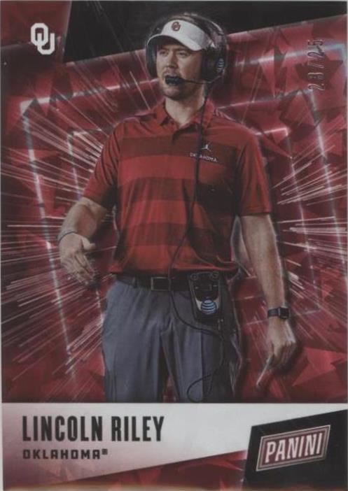 Lincoln Riley Package 2019 Panini Father's Day - Lincoln Riley #50 Cracked Ice /25 for sale ...