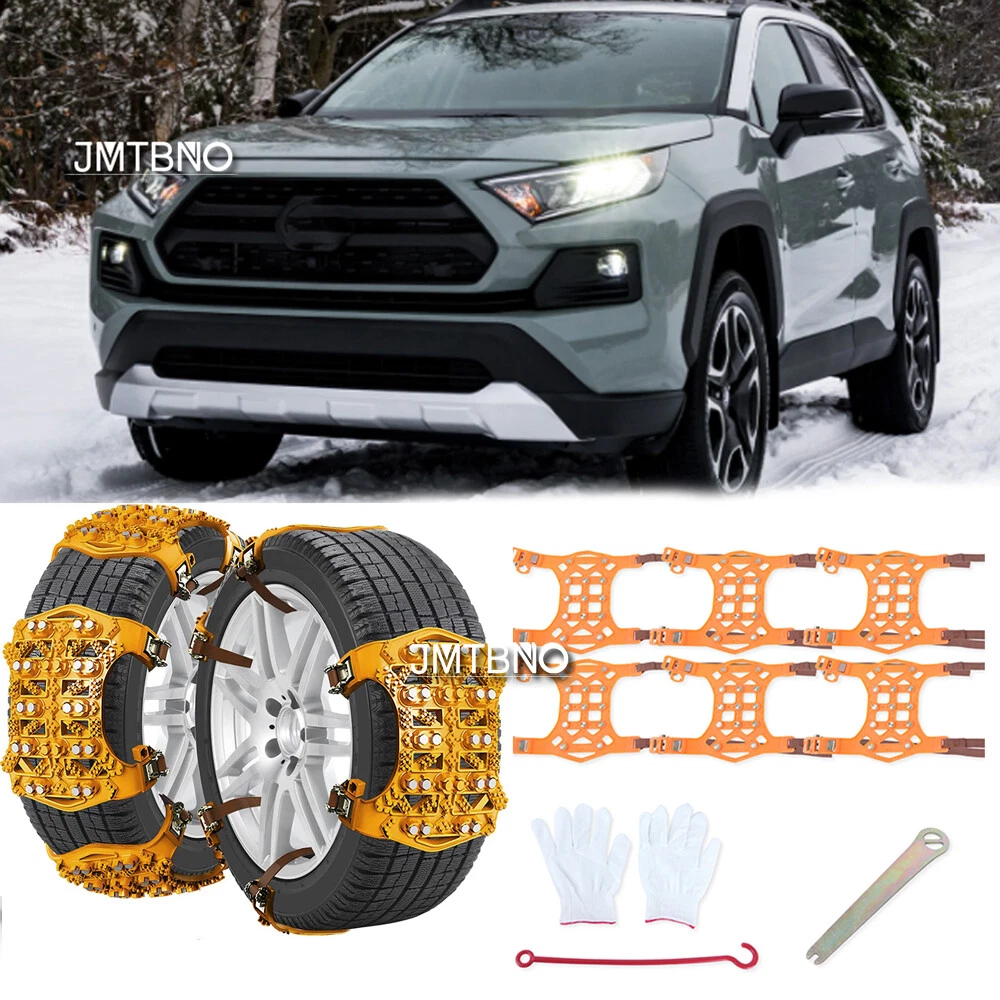 6pcs Car Snow Chains Anti Slip Tire Chain Adjustable Anti-Skid for Toyota RAV4