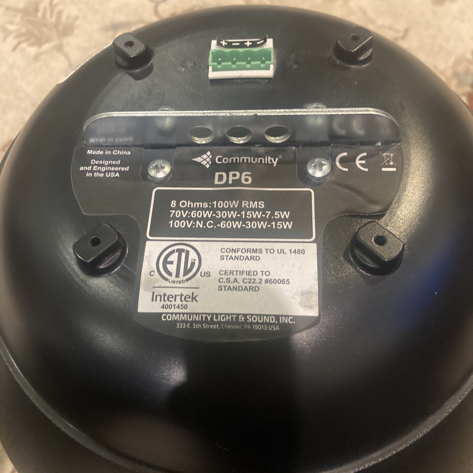 Lot of 4 Community DP6-B / 2-Way High Output 6