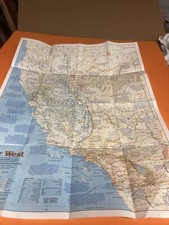 NATIONAL GEOGRAPHIC MAKING OF AMERICA MAP OF THE FAR WEST 1984   20" X 27"