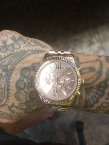 Michael Kors Lexington Unisex Rose Dial Rose Gold-plated