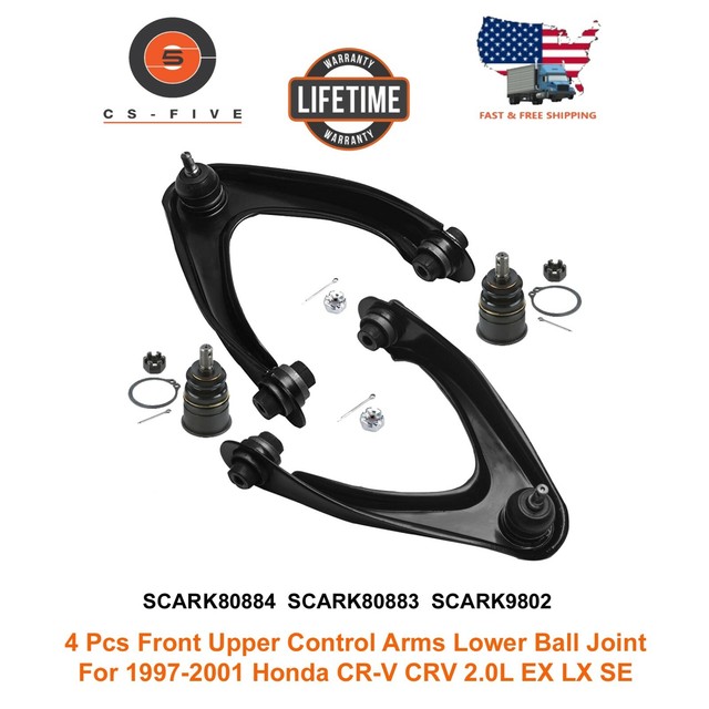 4Pc Front Upper Control Arms Lower Ball Joint 9701 Honda CRV CRV 2.0L EX LX SE eBay