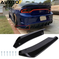 For Dodge Charger SXT SRT Rear Spats Bumper Lip Splitter Diffuser Canard Spoiler