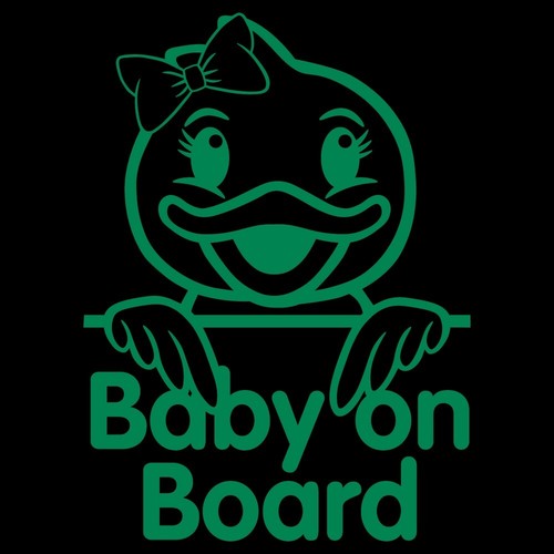 6.8" BABY ON BOARD DUCK v2 Vinyl Decal Sticker Car Window Duckies Girl - Picture 13 of 31