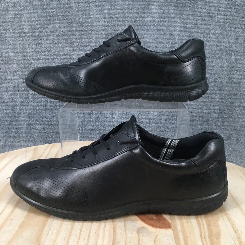 Zapatos Ecco Para Mujer 41 Babett Oxford Cuero Negro Con Cordones Cómodos Parte Superior Baja Foto 2 de 4