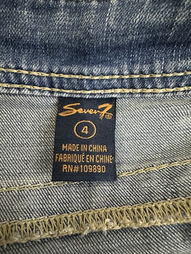 Seven 7 Women's jean denim shorts, sz 4 - Picture 4 of 6