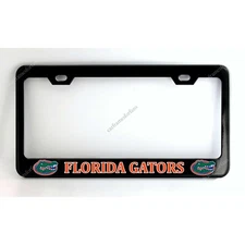 Florida Gators License Plate Frame Custom Made of Black Powder Coated Metal