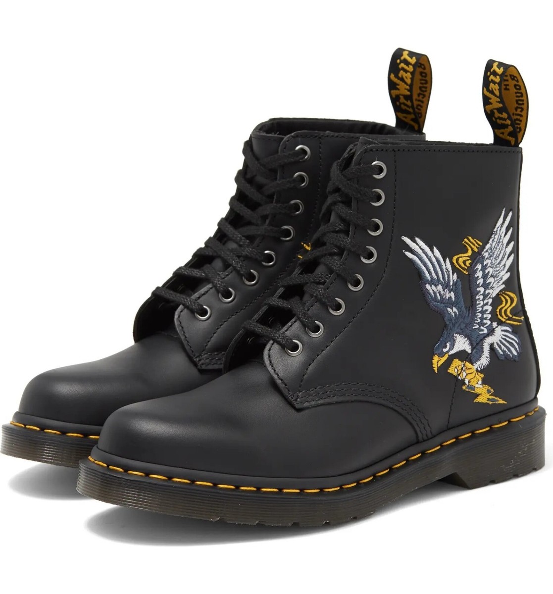 Dr Martens 1460 Souvenir Embroidered Moto Boots Combat Boots