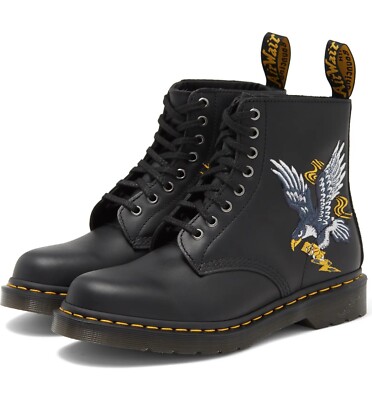 Dr Martens 1460 Souvenir Embroidered Moto Boots Combat Boots Women’s Size  US