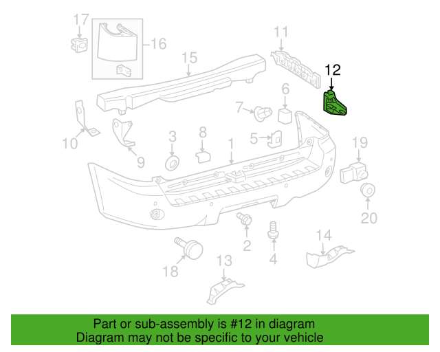 oem-new-genuine-toyota-08-22-sequoia-left-rear-bumper-end-retainer