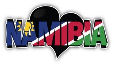 Namibia Art Heart Flag Travel Slogan Car Bumper Sticker Decal
