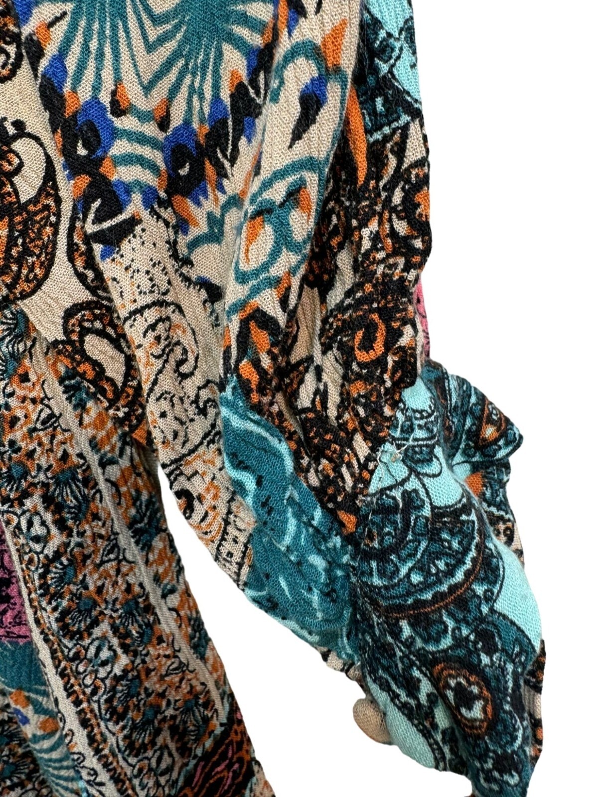 Umgee Womens Patchwork Pattern Long Sleeve Shirt … - image 10