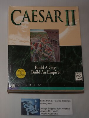 Caesar II 2 Big Box CDROM DOS Game 1995 Complete In Box VG