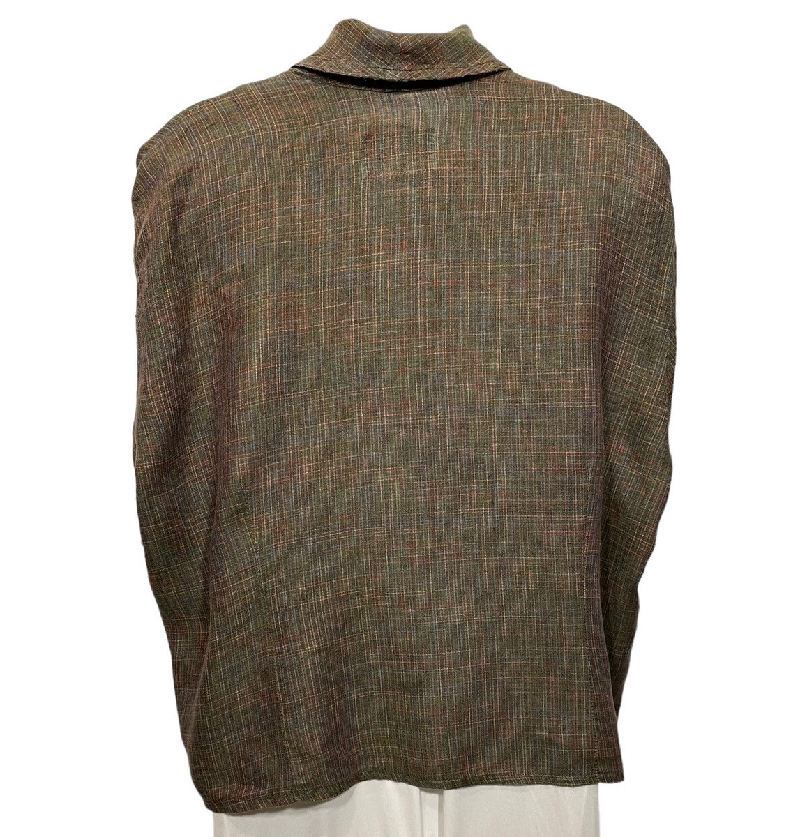 Vintage FLAX by Jeanne Engelhart Linen Shirt Size Large Brown