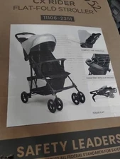 New In Box Delta Children CX Rider Flat Fold Stroller