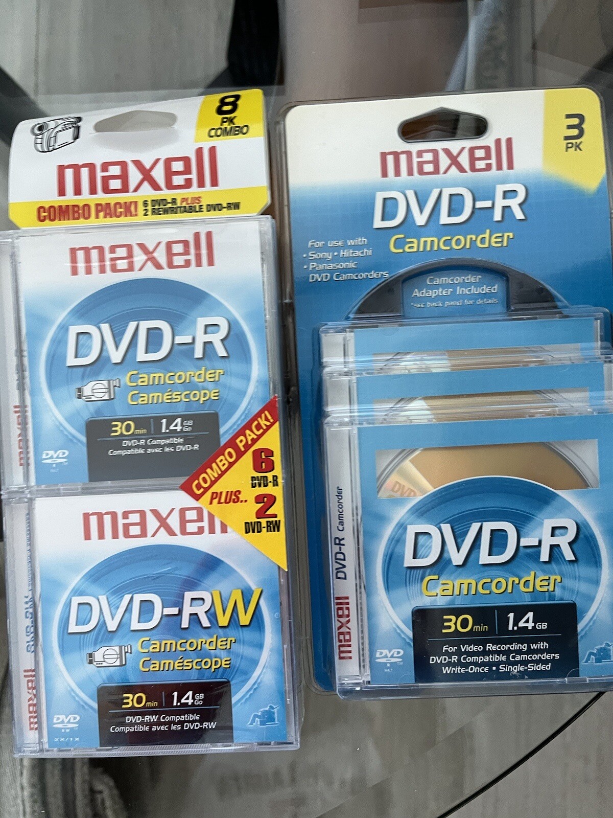 Maxell Brand New LOT 2 Packs Of 8 & 3 DVDR Mini Camcorder Discs 1..4