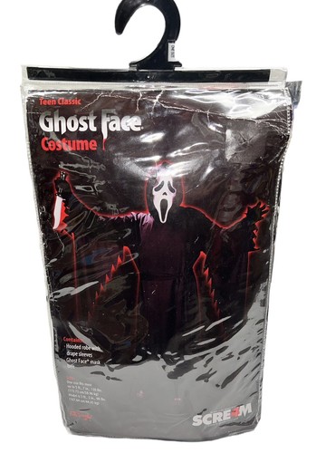 Costume viso fantasma Scream 4 Teen Standard Fun World 835 maschera, accappatoio e cintura - Foto 2 di 6