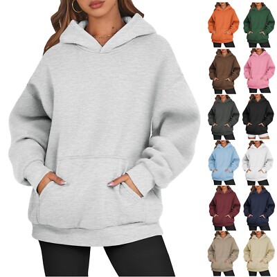 Womens Oversized Sweatshirts Fleece Hoodies Long Sleeve Shirts