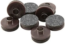 7/8" Brown Nail On Felt Chair Glides