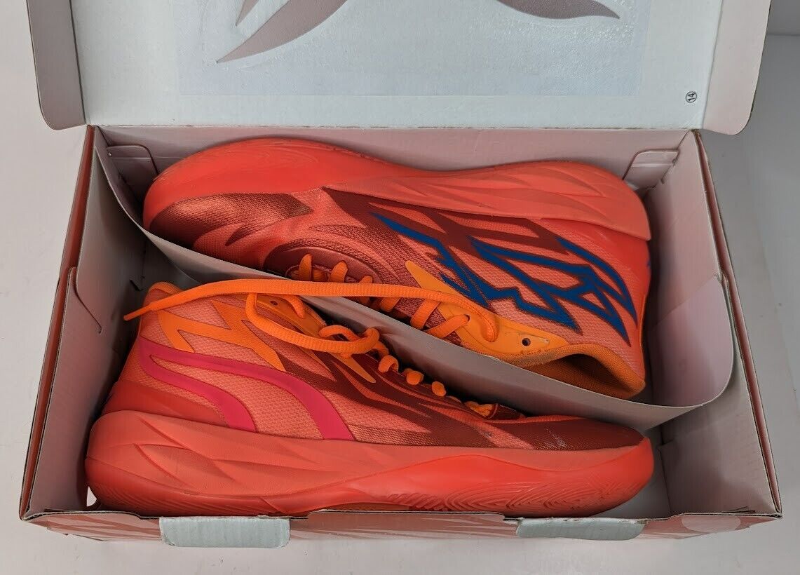 Puma MB.02 Melo 10.5 Fiery-Coral/Ultra-Orange Shoes Sneaker Puma MB.02 Melo 10.5 Fiery-Coral/Ultra-Orange Shoes Sneaker