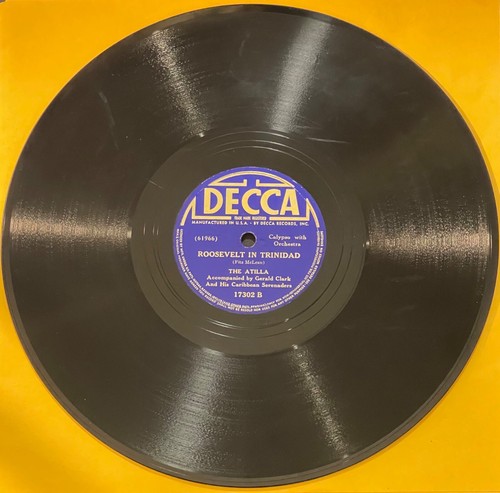 THE ATILLA Roosevelt in Trinidad / DER LÖWE - Aus dem Feuer 1937 Decca 17302 Sehr guter Zustand + - Bild 3 von 5