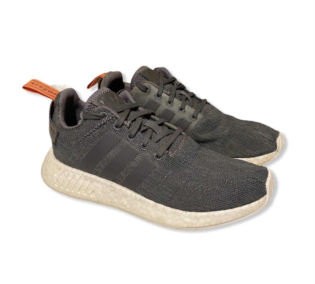 Adidas Boost Men Size 8 Gray And Orange Sneakers Athletic Shoe SHW 675001