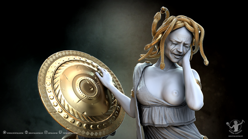Medusa Ritual Casting Statue 3D Print Unpainted Unassembled - Picture 13 of 13