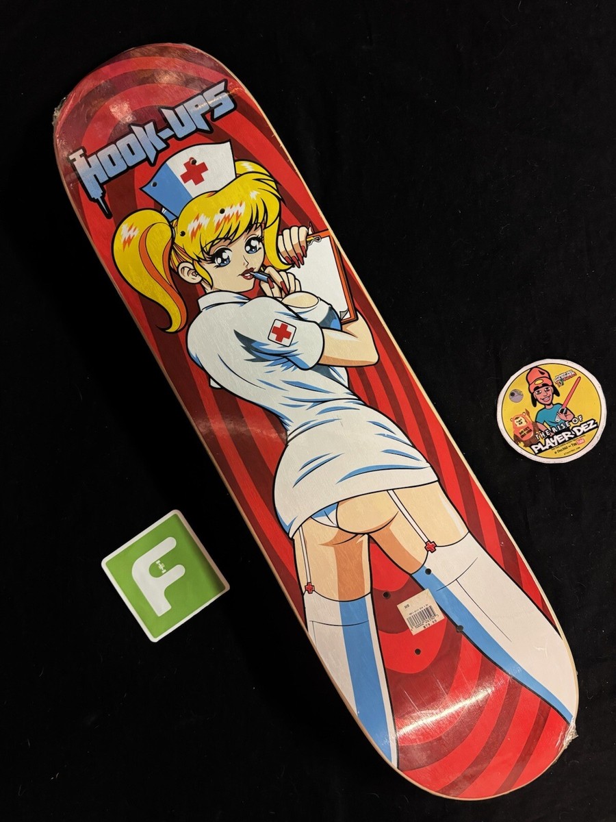 RARE VINTAGE 2000s OG Nurse Angel Krissy Hook Ups Skateboard