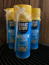 NEW GREAT STUFF Window/Door Gap Filler, Insulating Foam Sealant, 12 oz. – Yellow