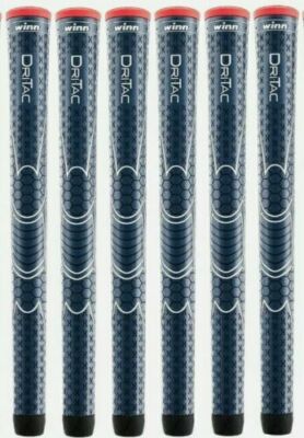 SET OF 6-- New WINN DriTac Men's Standard DARK BLUE Golf Grip 5DT-NB