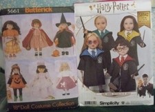 2 Doll Costume Patterns for 18" Dolls  BX 01 