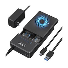 NVMe M.2 Duplicator Dual-Bay Offline Clone Tool-Free, 10Gbps NVMe Docking Sta...