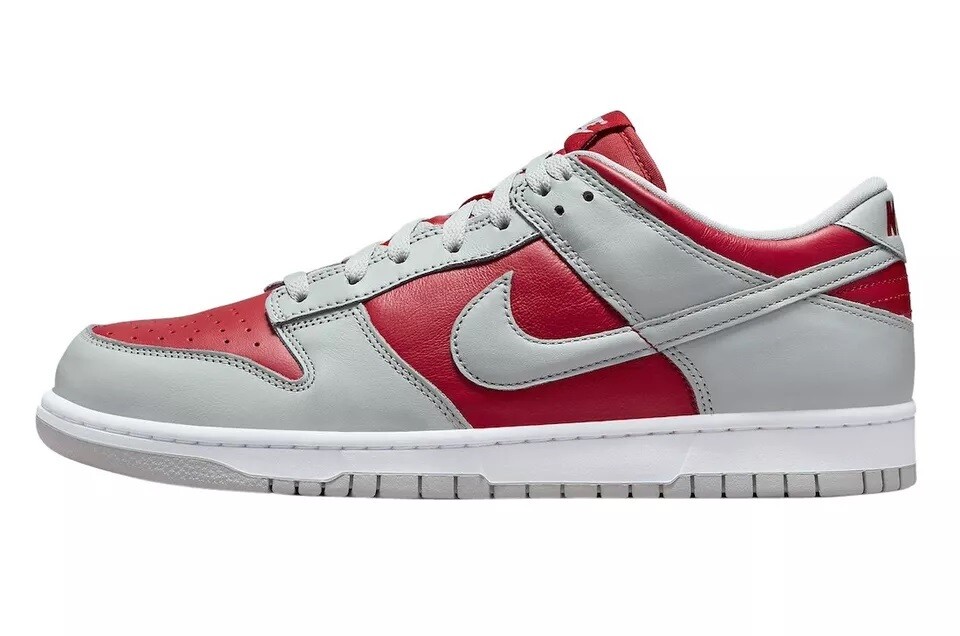 Мужские кроссовки Nike Dunk Low Retro QS Varsity Красный/серебристо-белый (FQ6965 600)