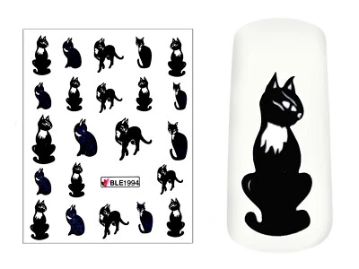 MARKENLOS Nail Art Sticker Katzen BLE1994 Water Decals Nagelsticker für Nägel Nageldesign